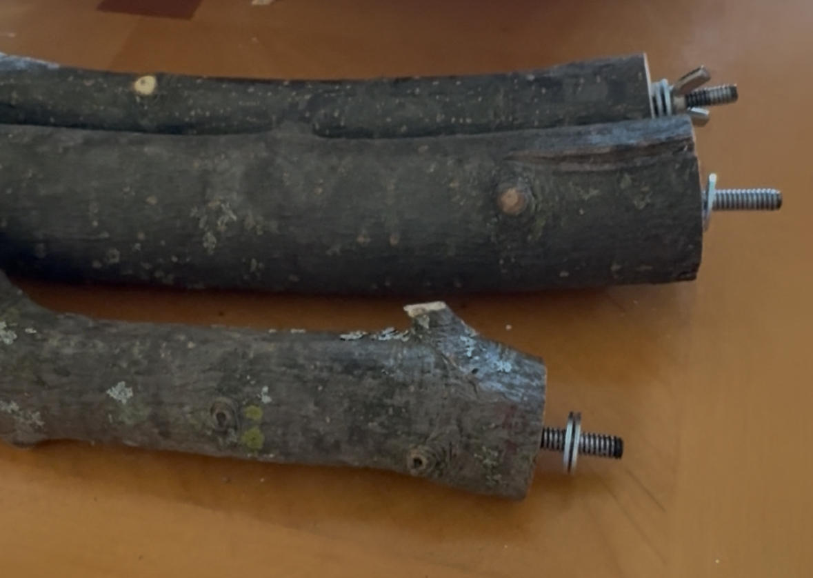 Medium Apple Wood Perch - Forked